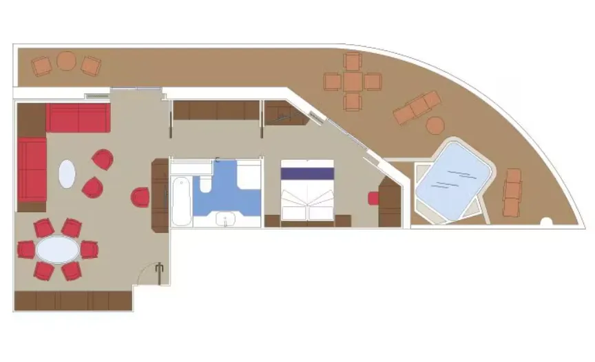 MSC遊艇俱樂部皇家套房，配有漩渦浴缸 10