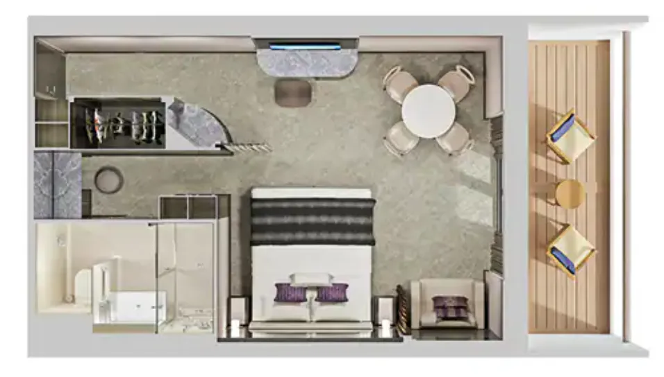 前方豪華頂層套房附大陽台 2