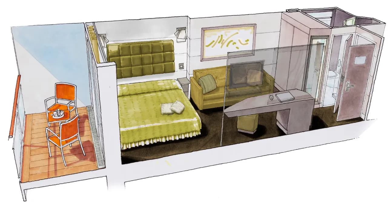 豪華陽台部分海景Fantastica 6