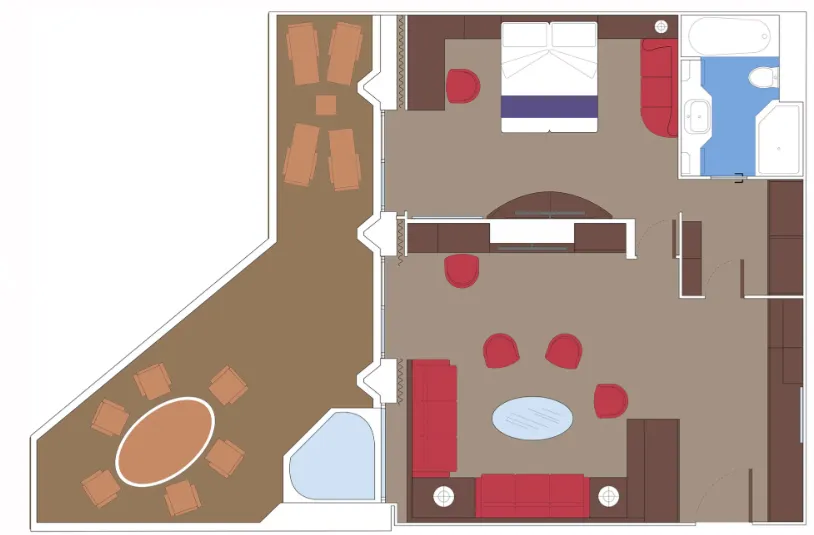 MSC遊艇俱樂部皇家套房，配有漩渦浴缸 6