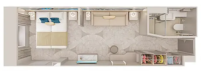 大型海景艙房，圓形窗戶 4