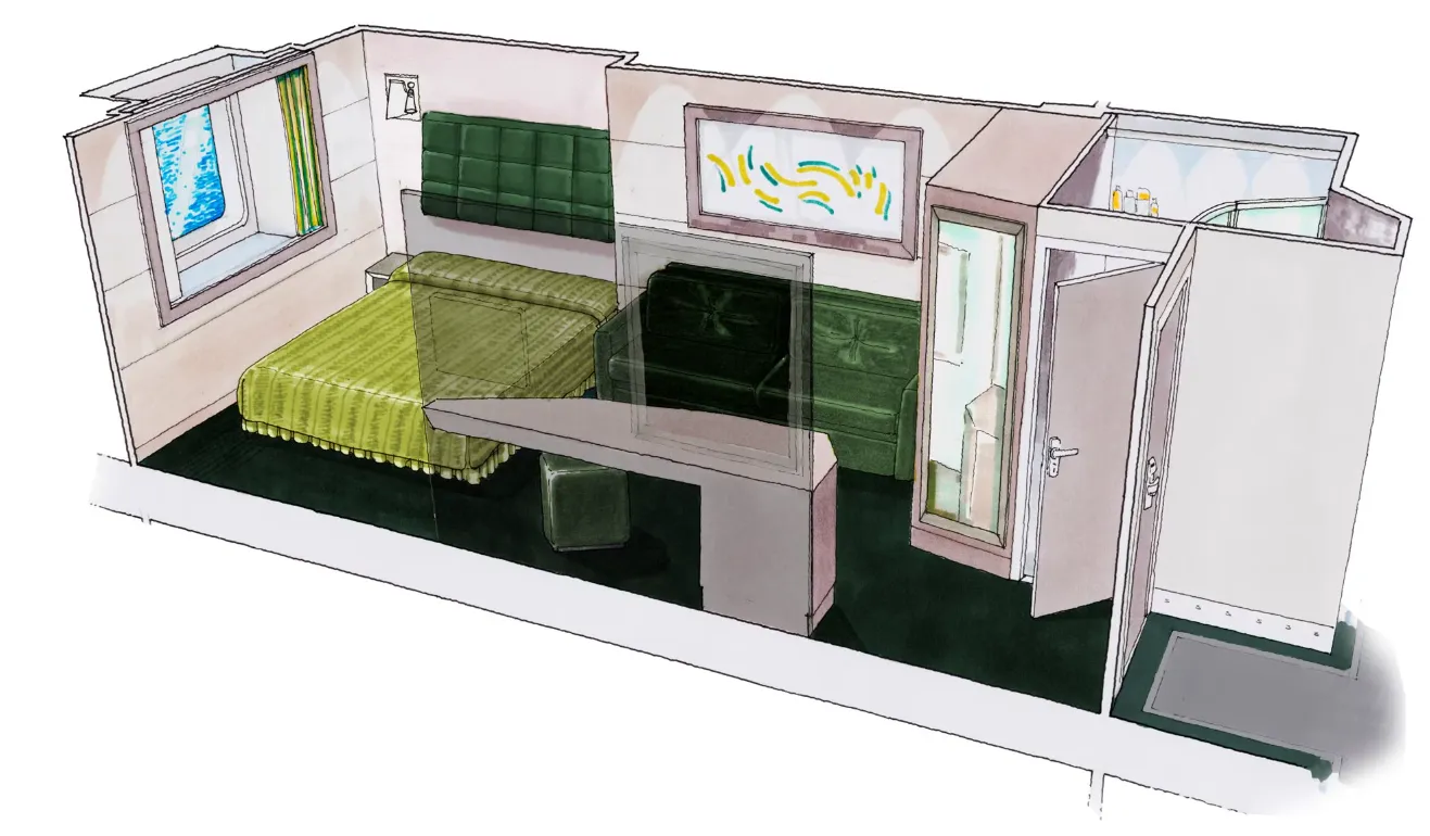 豪華海景小型客房（受阻擋的視野）FANTASTICA 3
