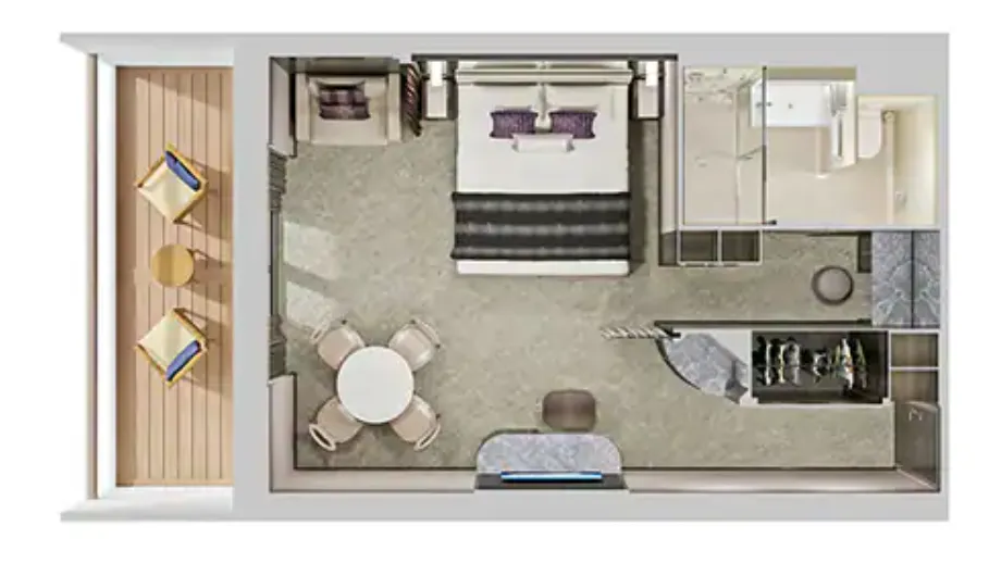 前方豪華頂層套房（大陽台） 4