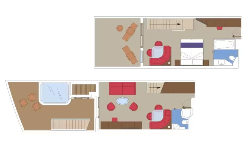 MSC遊艇俱樂部雙層套房，配有按摩浴缸 5