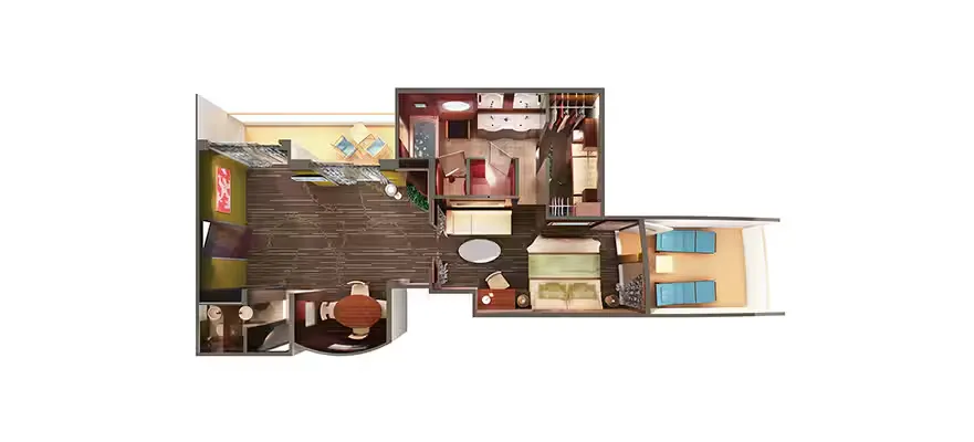 擁有兩個陽台的主人套房 2