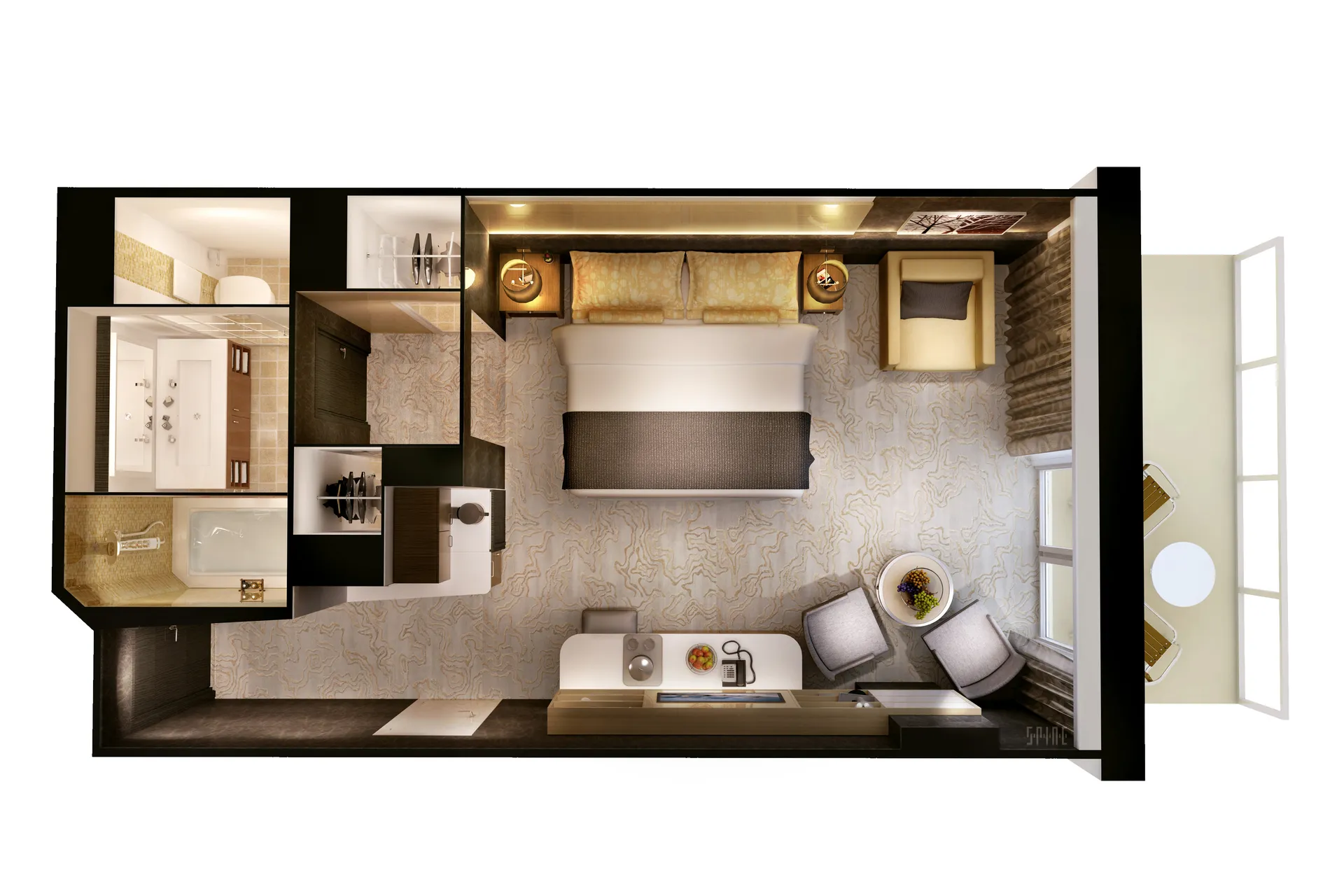 海灣庭院頂層套房（附陽台） 4