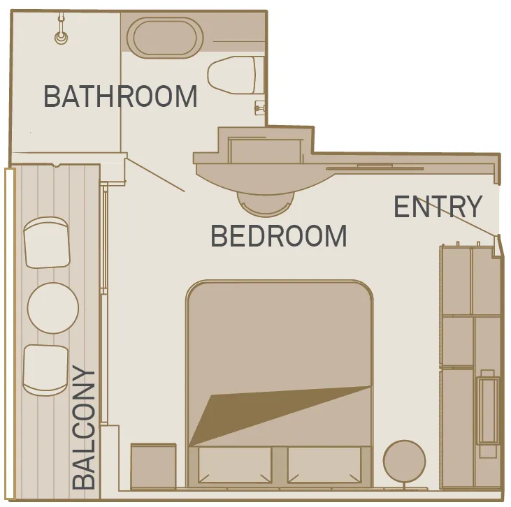 單人陽台套房 4