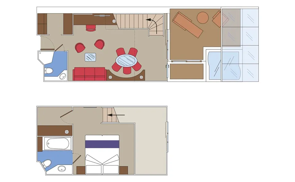 遊艇俱樂部雙層套房，配備按摩浴缸 5