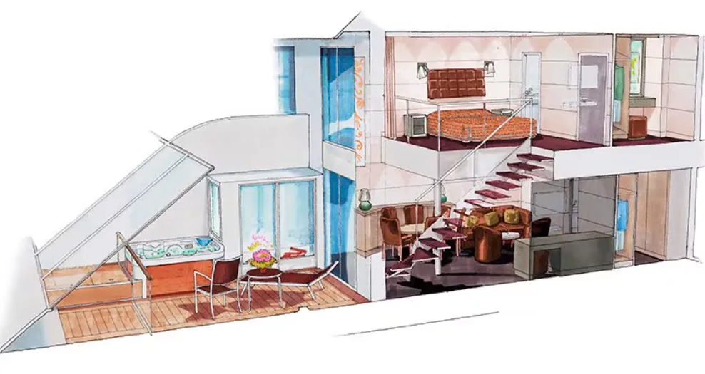 遊艇俱樂部雙層套房，配備按摩浴缸 3