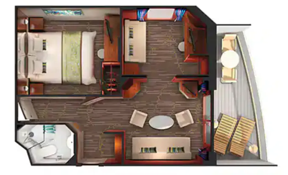 兩臥室家庭套房（附大陽台） 2