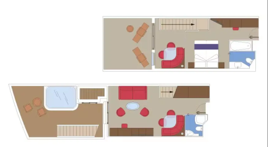 MSC遊艇俱樂部雙層套房，配有按摩浴缸 7
