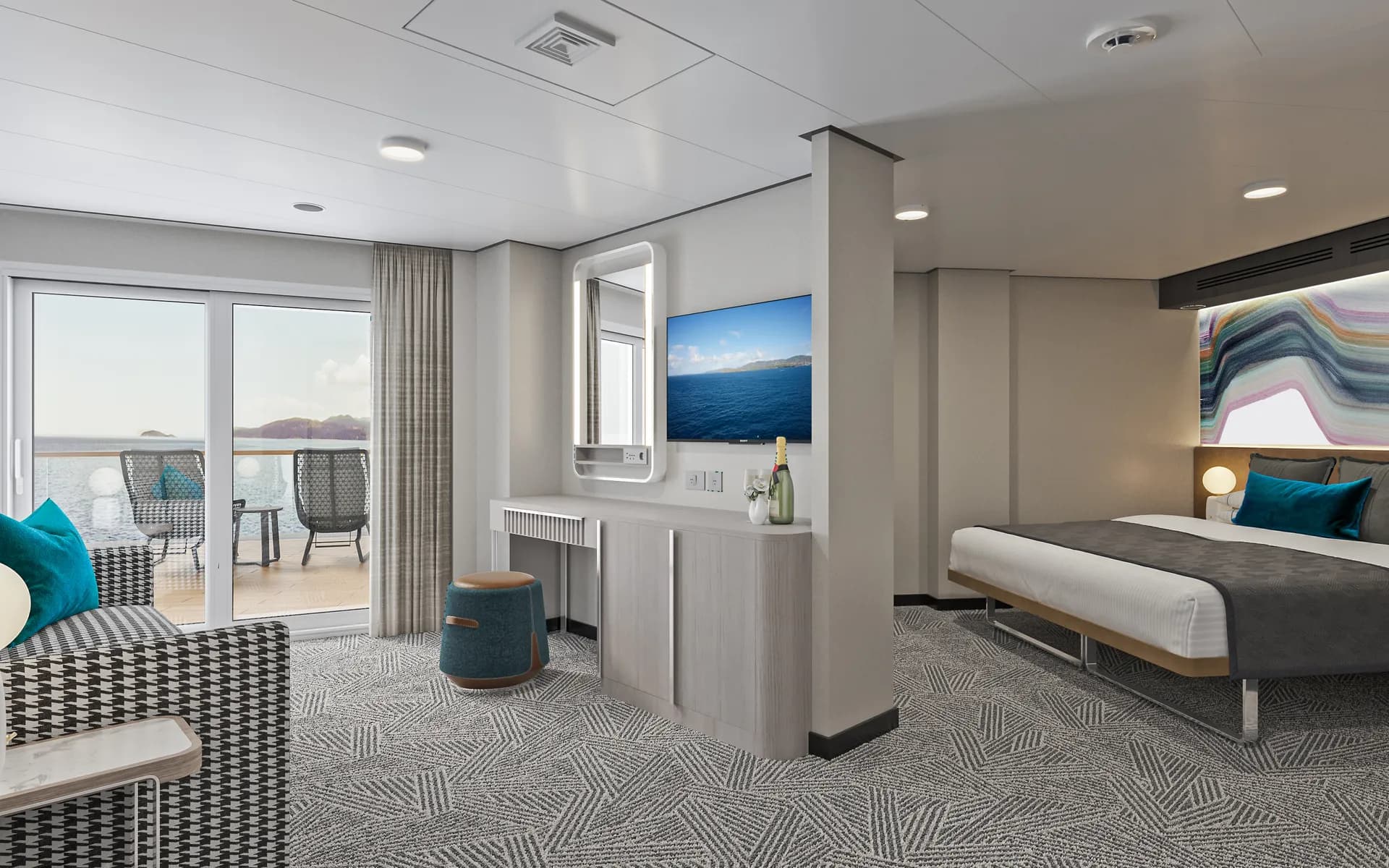 面向船尾的套房帶大陽台 8