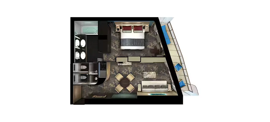 海灣後方豪華頂層套房（大陽台） 4