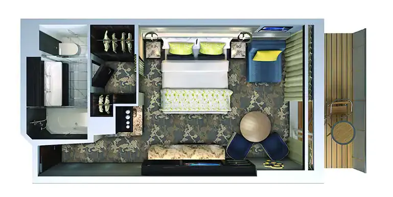 海灣庭院頂層套房（附陽台） 6