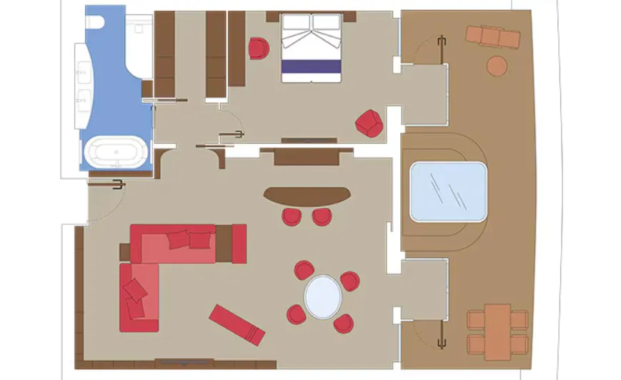 MSC遊艇俱樂部主人套房帶按摩浴缸 10