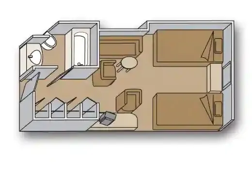 大型海景艙房（舷窗視野） 4