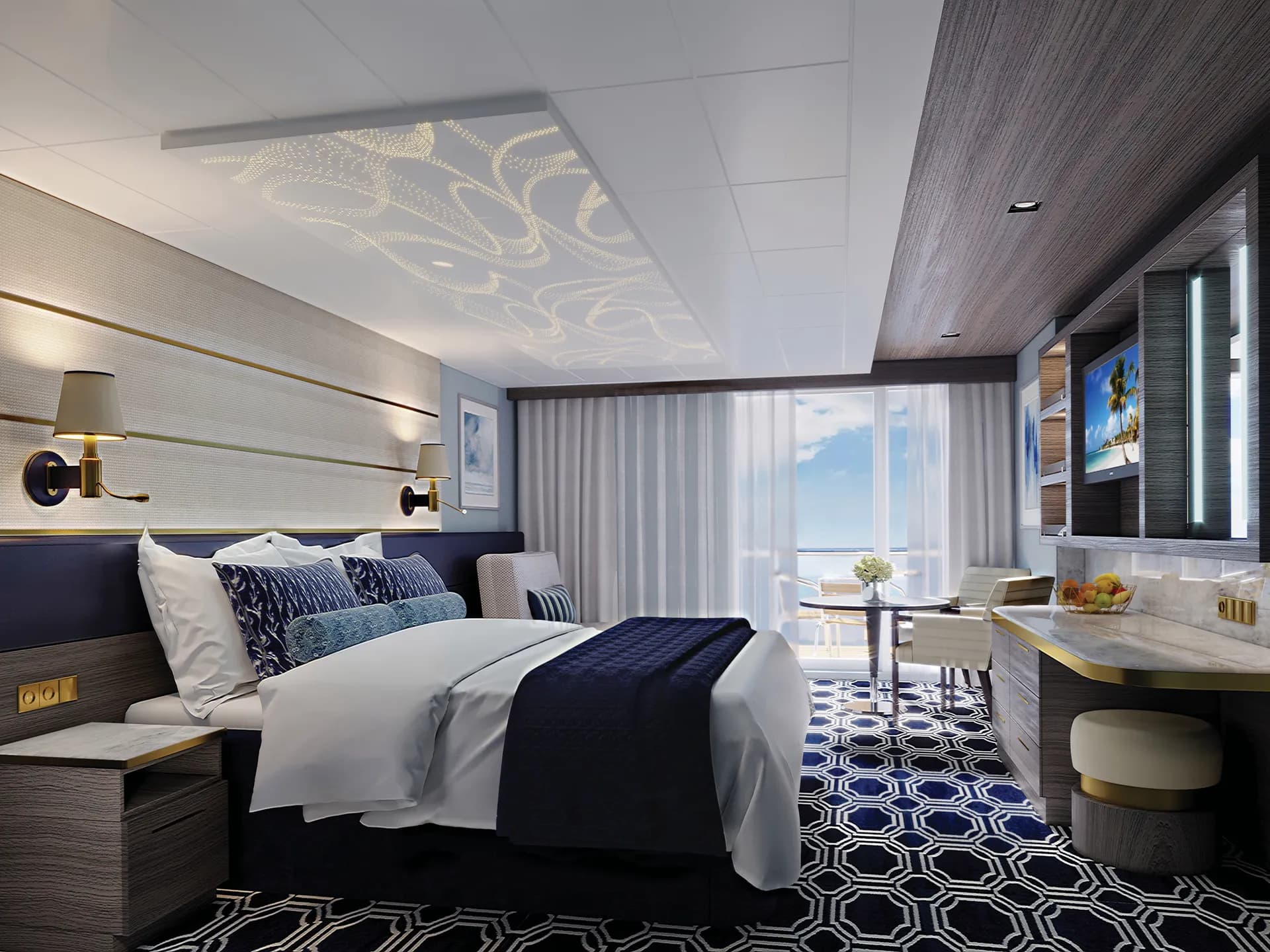 海灣庭院頂層套房（附陽台） 1