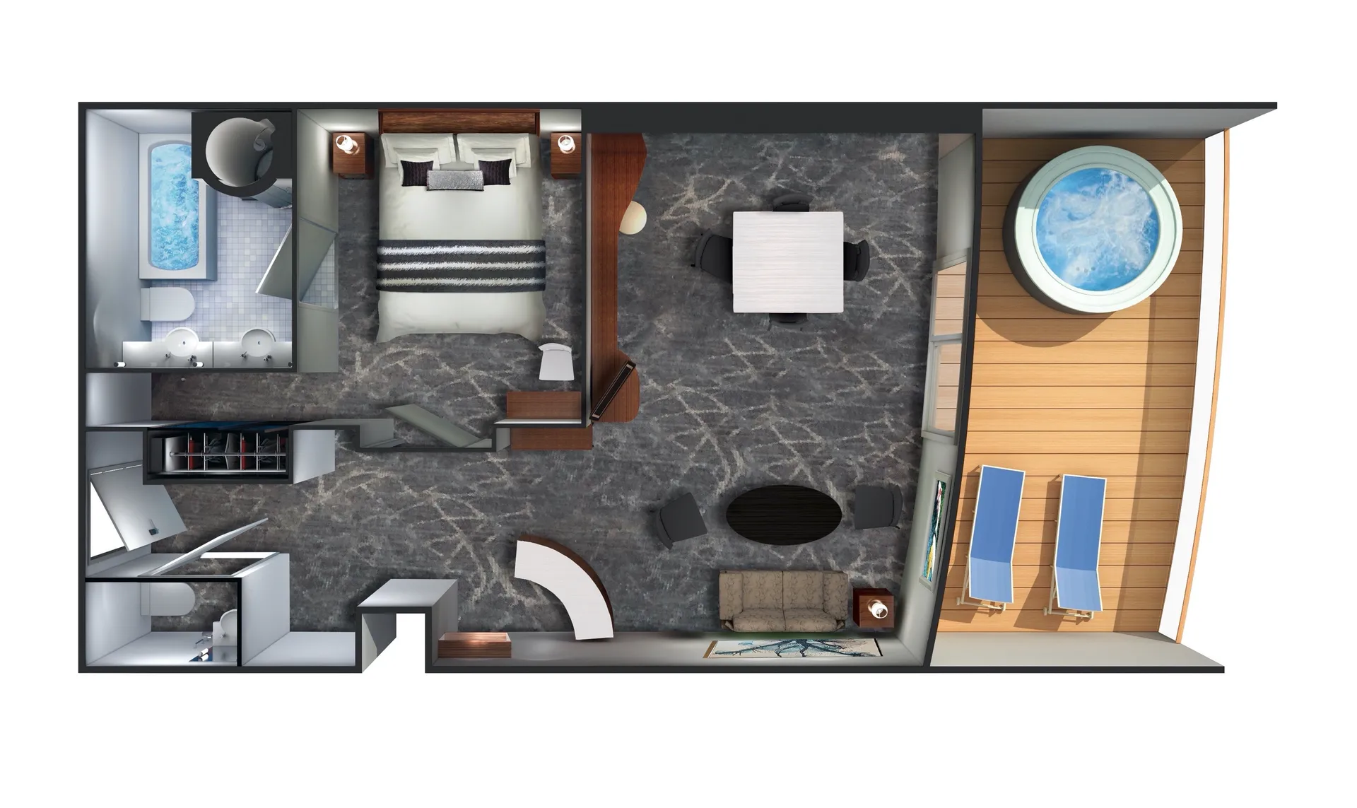 擁有大型陽台的主人套房 6