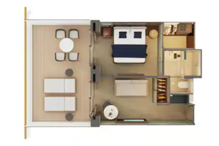 海灣後方豪華頂層套房，配有主臥室與大型陽台 3