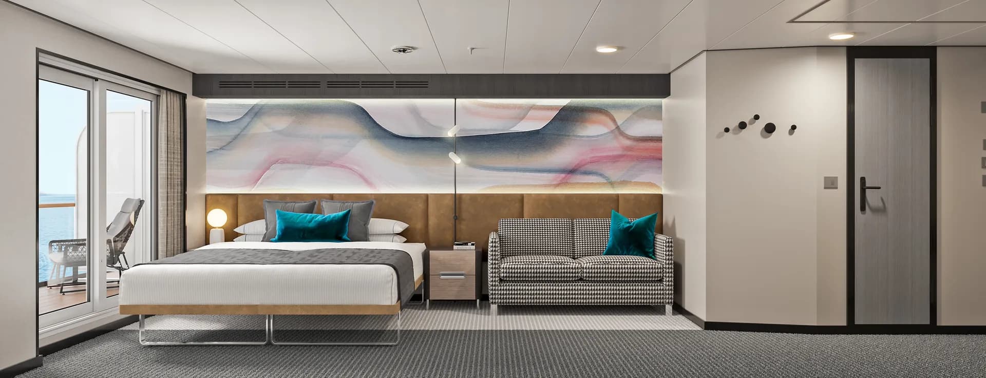 前方俱樂部陽台套房 1