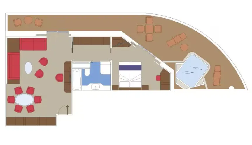 MSC遊艇俱樂部皇家套房，配有漩渦浴缸 5