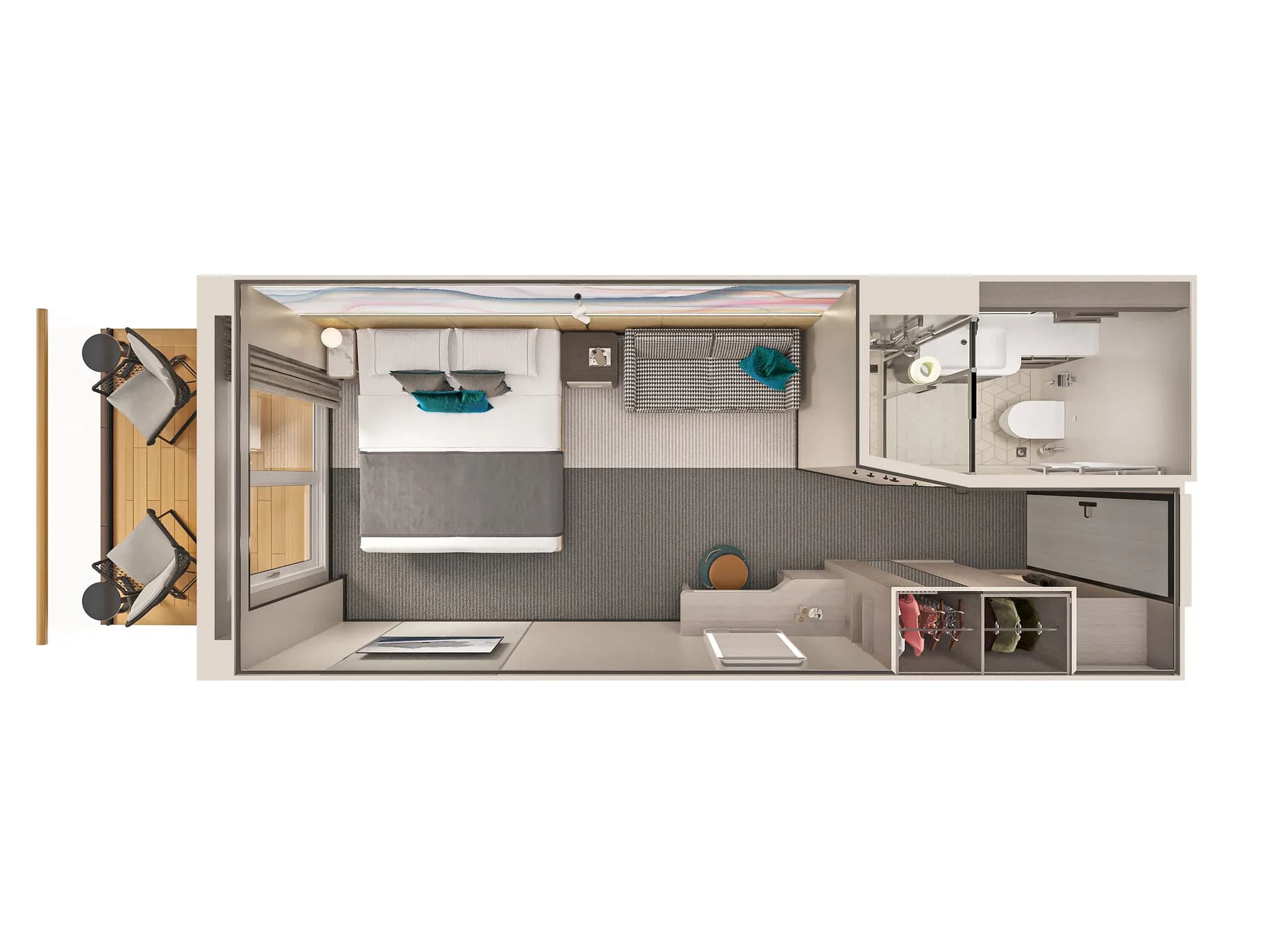 前方俱樂部陽台套房，擁有寬敞陽台 5