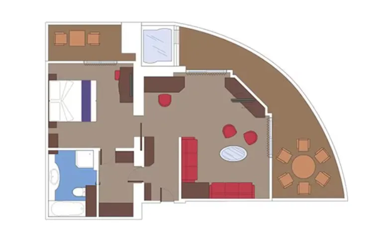 MSC遊艇俱樂部皇家套房，配有漩渦浴缸 9