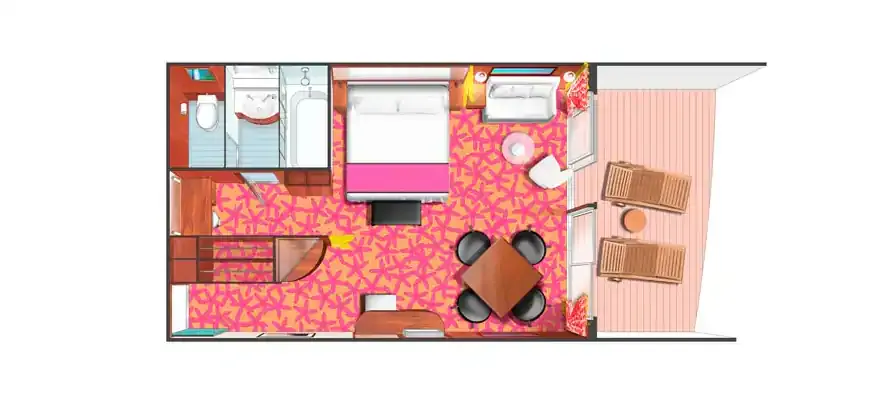 前方豪華頂層套房（大陽台） 2