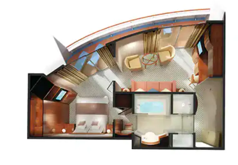 後方豪華頂層套房，配有大型陽台 3