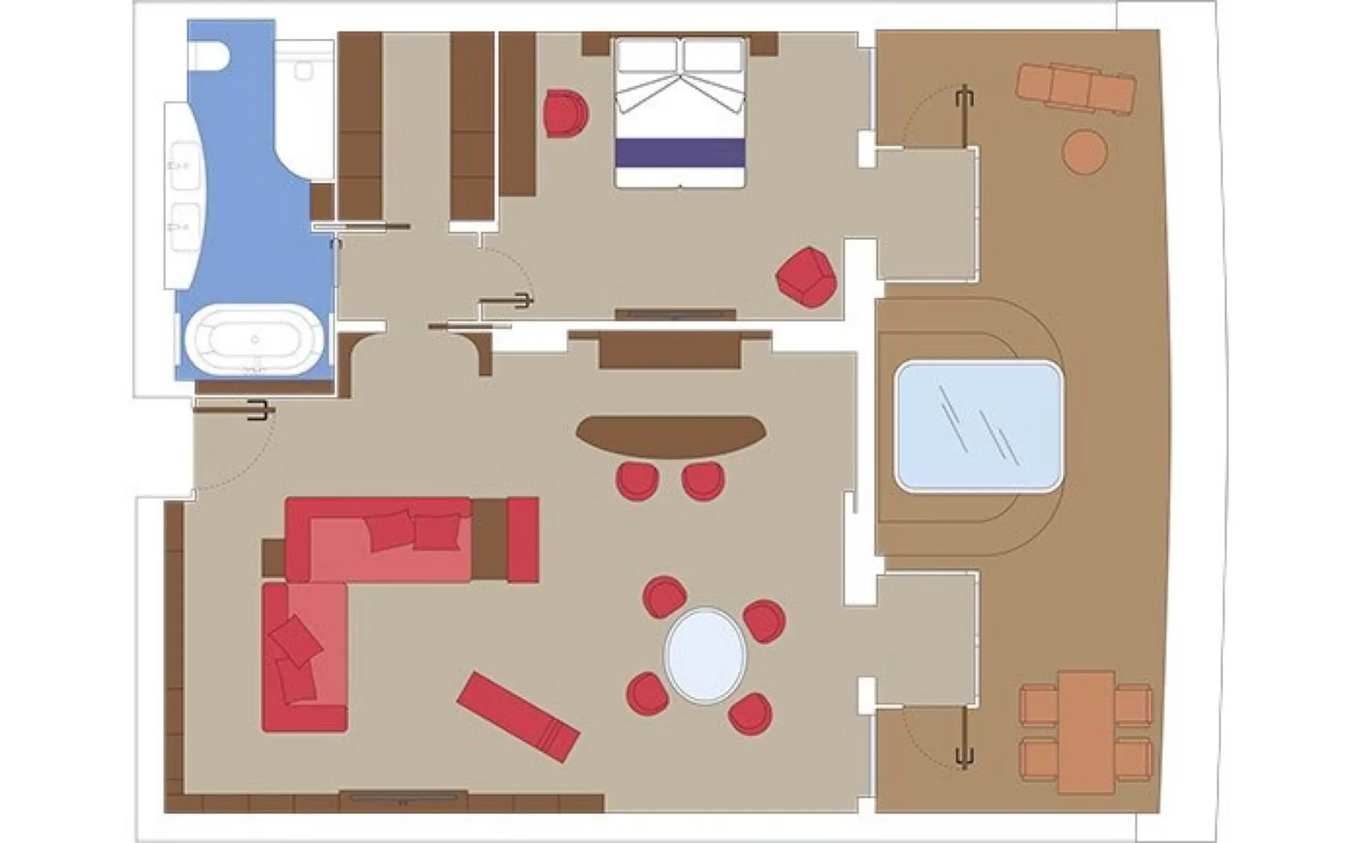 MSC遊艇俱樂部主人套房帶按摩浴缸 9