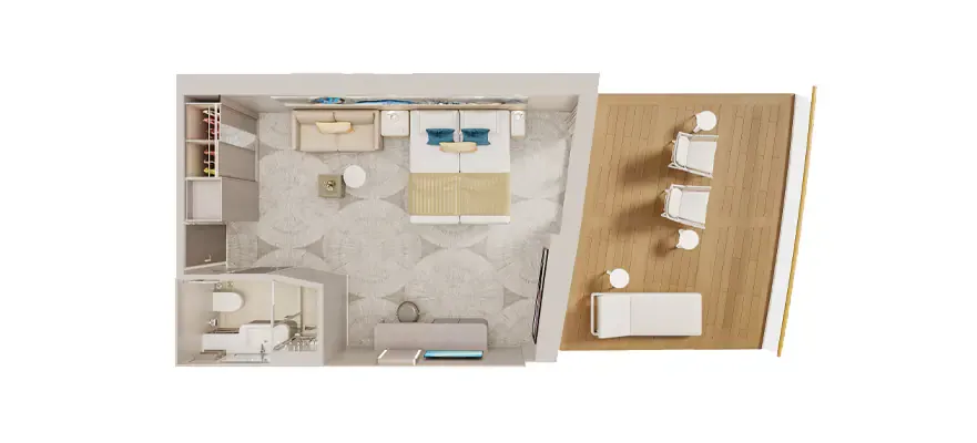 家庭套房，擁有大型陽台 4