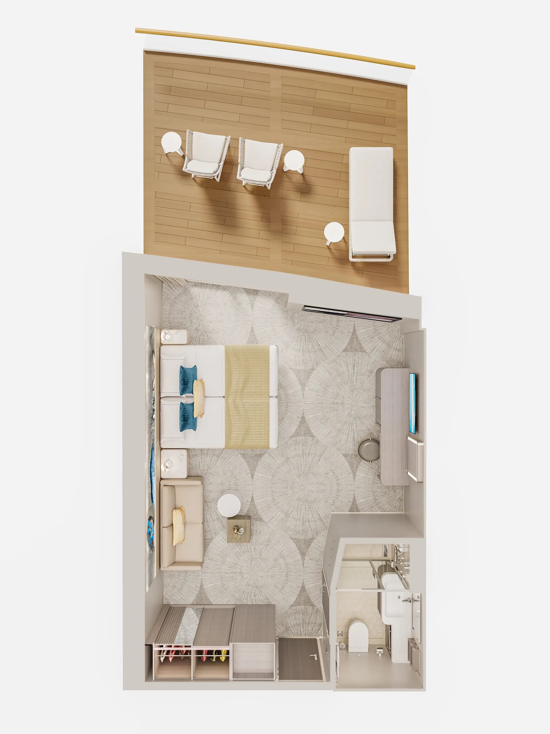 家庭套房，擁有大型陽台 7