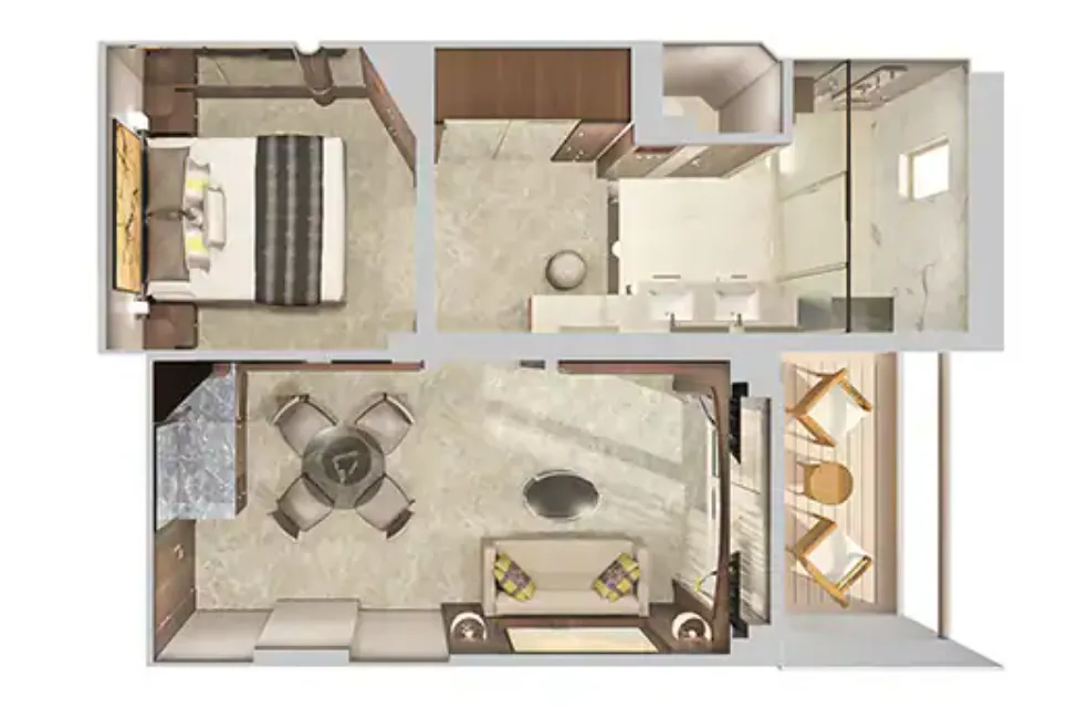 海灣庭院頂層套房（附陽台） 7