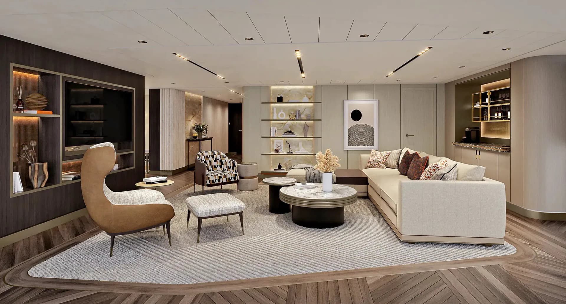 豪華擁有者套房，配有大型陽台 5