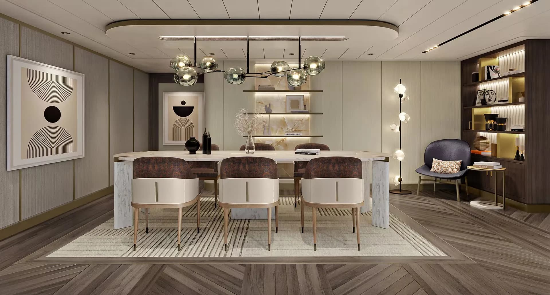 豪華擁有者套房，配有大型陽台 6