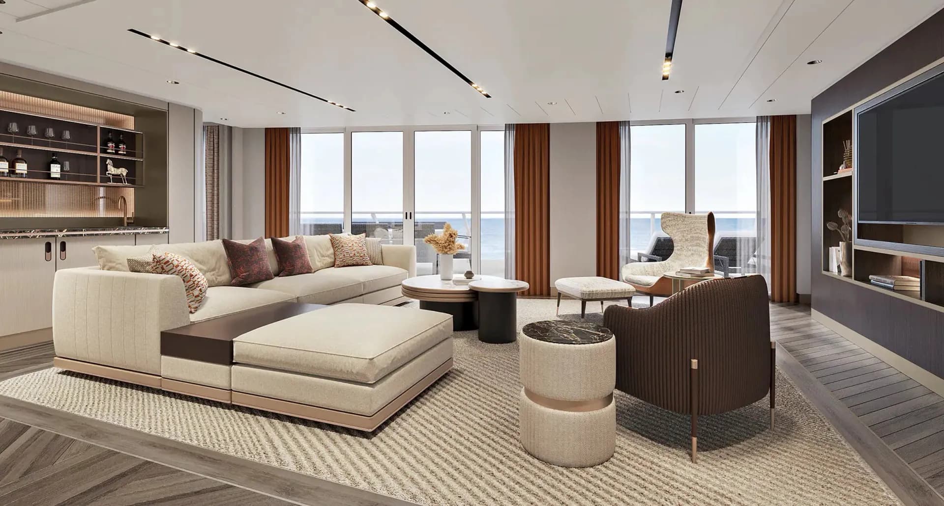 豪華擁有者套房，配有大型陽台 4