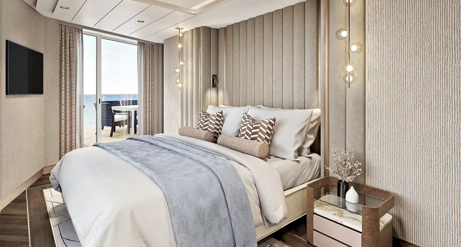 豪華擁有者套房，配有大型陽台 7