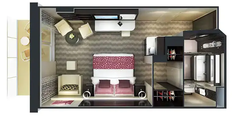 海灣庭院頂層套房（附陽台） 3