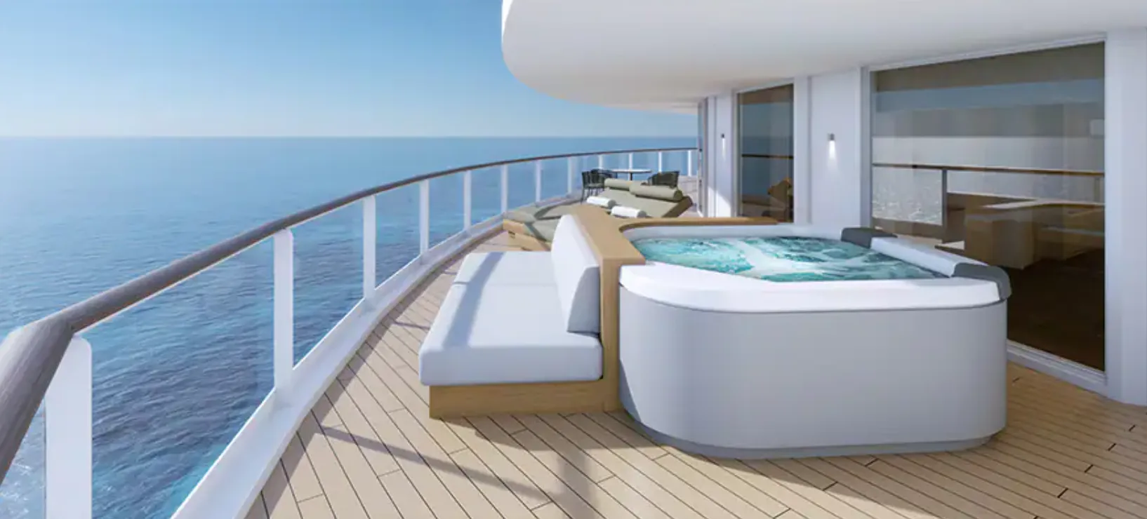 海灣後方擁有者套房，配有主臥室與大型陽台 3