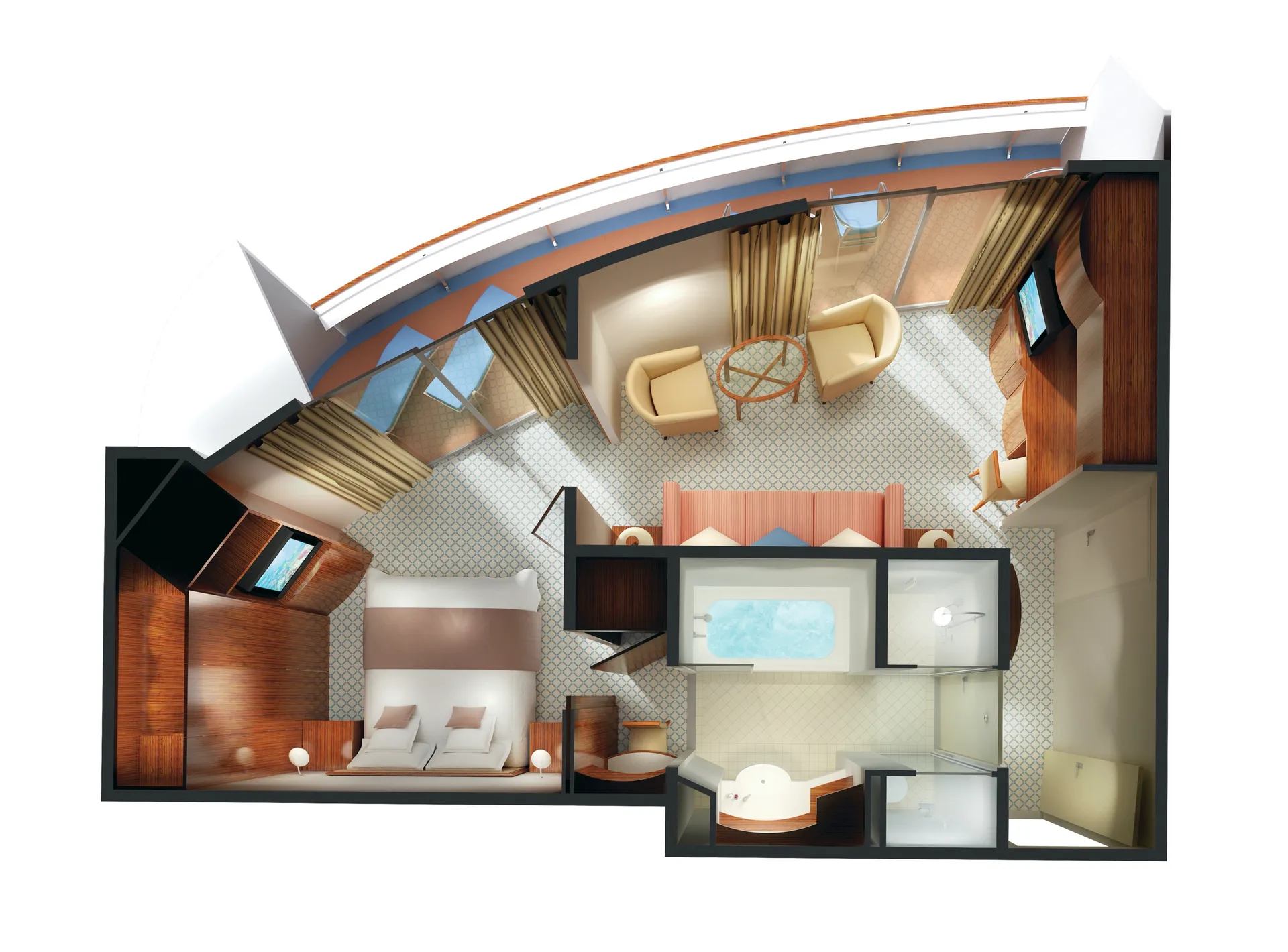 前方陽台的豪華套房 5