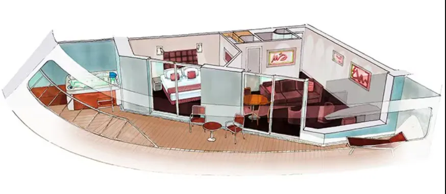 豪華AUREA套房，配有露台和漩渦浴缸 3