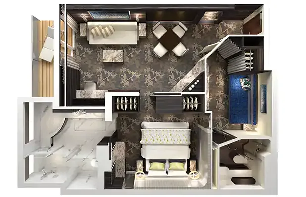 兩臥室家庭別墅帶陽台 9