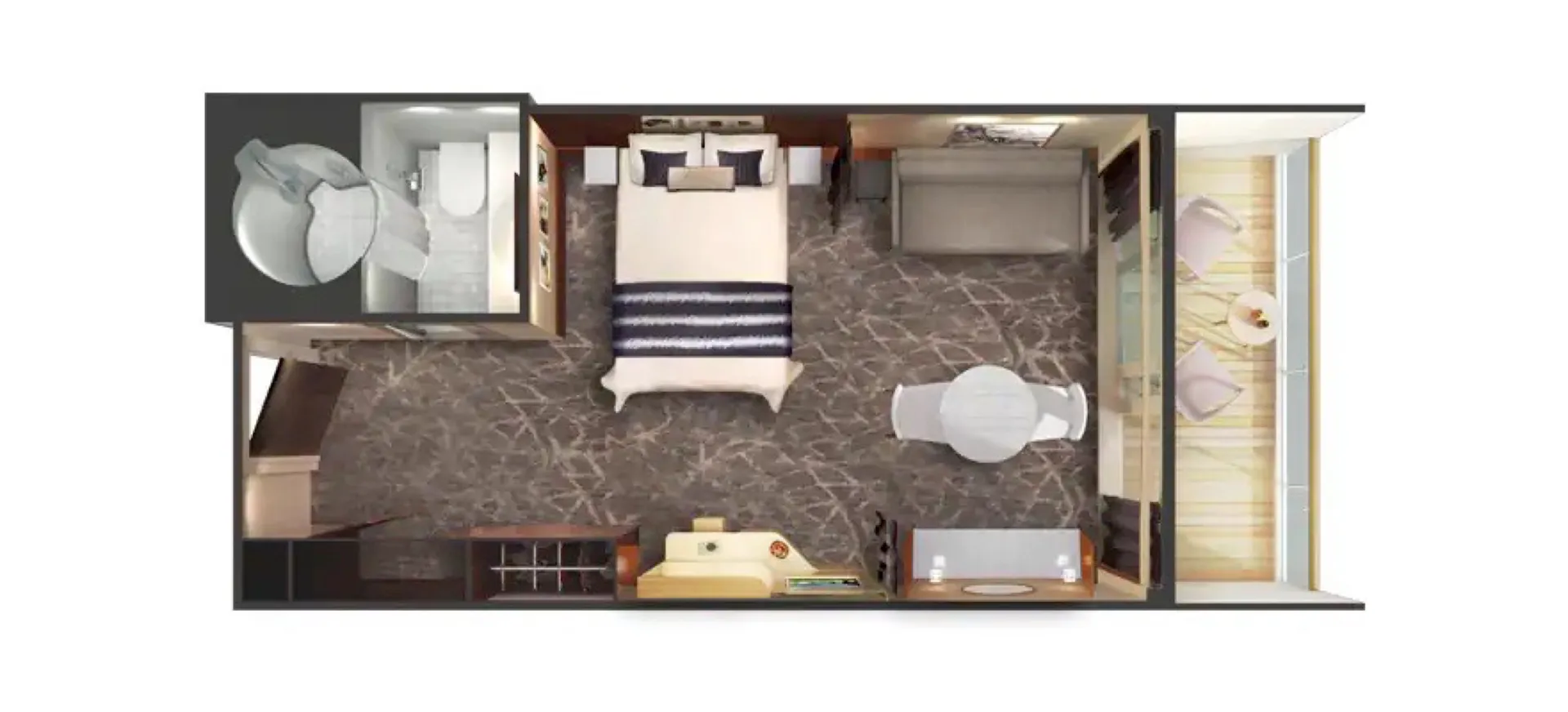 後方豪華頂層套房，配有大型陽台 5