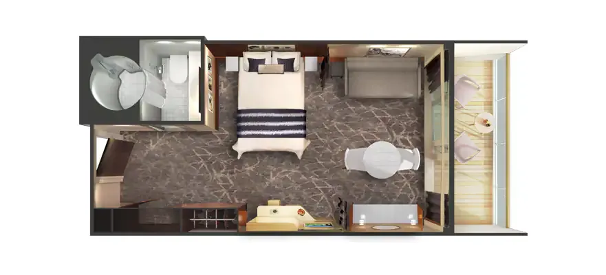 後方豪華頂層套房，配有大型陽台 3