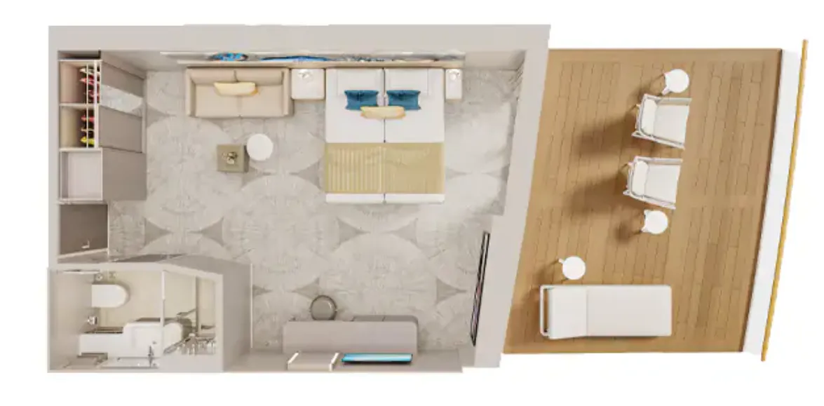 家庭套房，擁有大型陽台 5