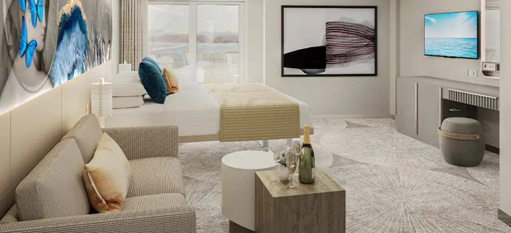 前方俱樂部陽台套房，擁有寬敞陽台 2