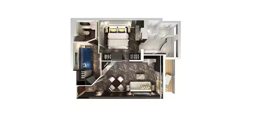 兩臥室家庭別墅（附大陽台） 4