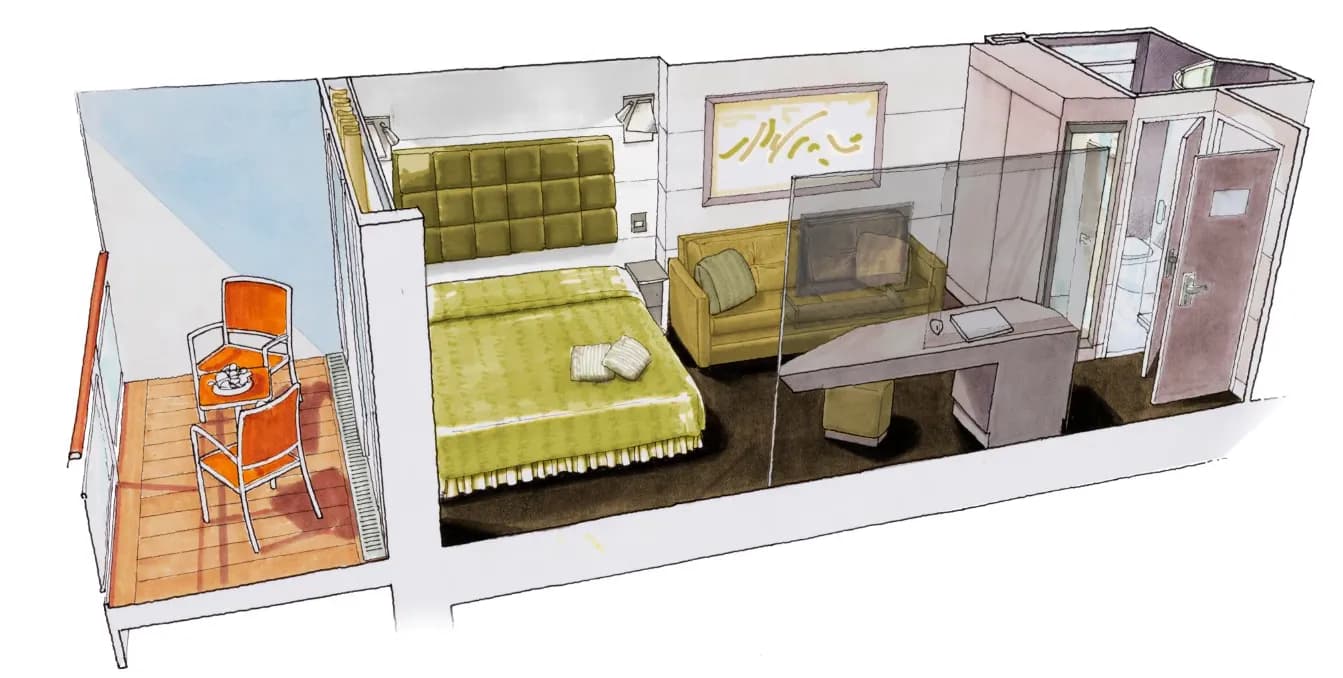 豪華陽台部分海景Fantastica 3