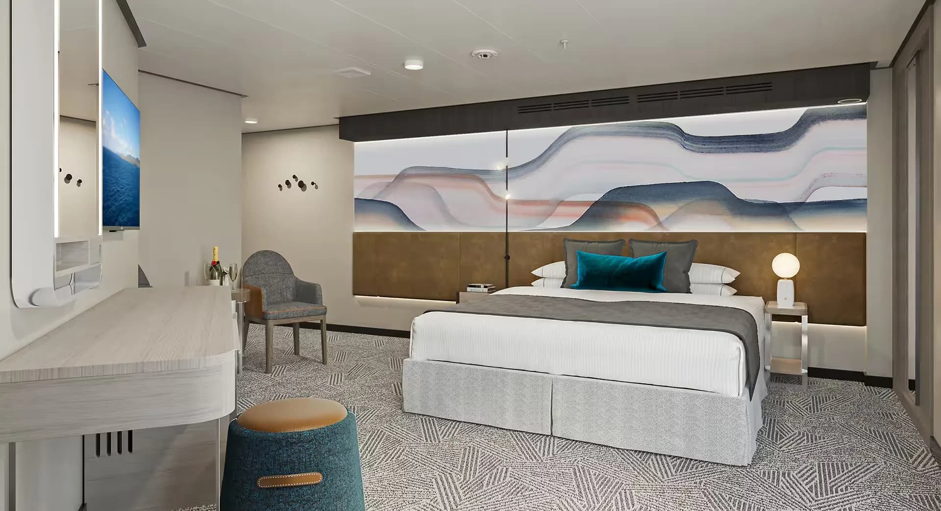 面向船尾的套房帶大陽台 8