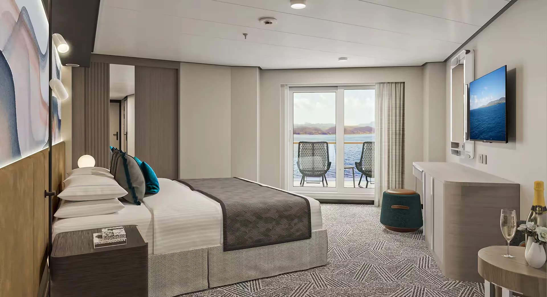 面向船尾的套房帶大陽台 9